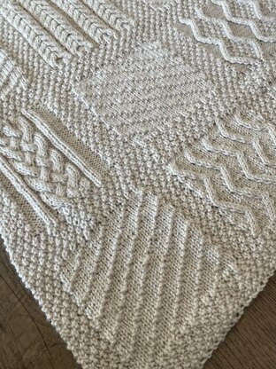 Seamless Knit Square Afghan