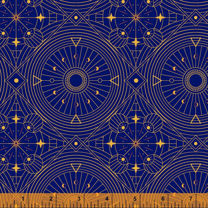 Windham Fabrics Orbit - Celestial Grid Royal