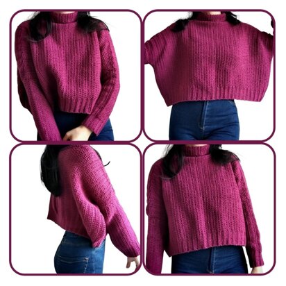 Crochet Turtleneck Sweater