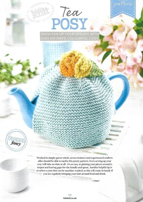 Garter Stitch and Flowers Tea Cosy
