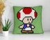 Toad Mushroom Pillow Kinopio Cushion Super Mario Graphgan mini-C2C Crochet Pattern
