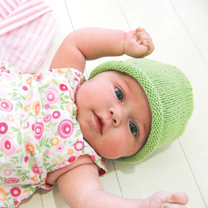 Simple Baby Hat in Blue Sky Fibers Skinny Cotton - Downloadable PDF