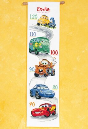 Vervaco Disney - Cars Height Chart Counted Cross Stitch Kit - 18cm x 70cm