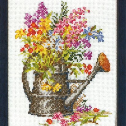 Pako Floral Can Counted Cross Stitch Kit - 15x20 cm
