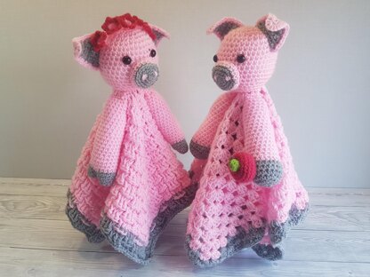 Pip & Petunia Pig Loveys Comforters Crochet Patterns