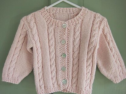 #22 Cable Sweaters- child's cardigan & pullover