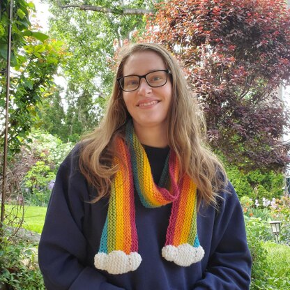 Rainbow Clouds Scarf