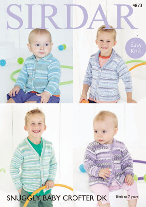 Children's Cardigans in Sirdar Snuggly Baby Crofter DK - 4873 - Downloadable PDF