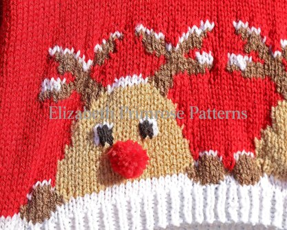 Peekaboo Reindeers in the Snow Jumper P38