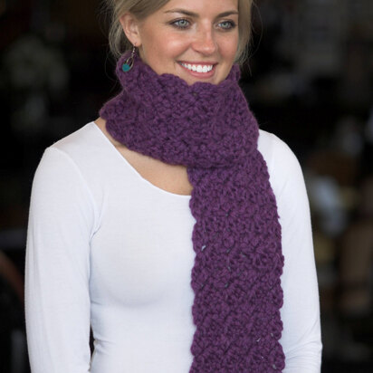 Crochet Scarf in Plymouth Yarn De Aire - F366 - Downloadable PDF