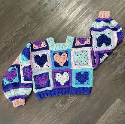 Willow Heart Crop Sweater
