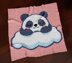 Girl's Room Pink Blanket C2C CROCHET PATTERN Panda Sleeping Cute Bear on Cloud Crib