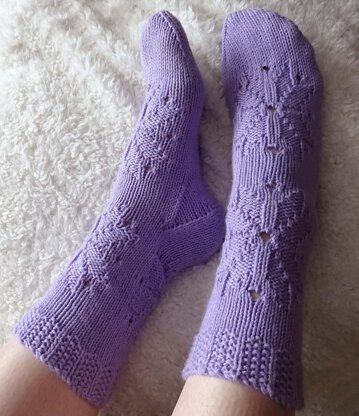 Snowflake Soft top Socks