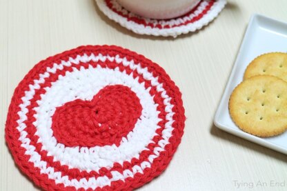 Heart Crochet Coaster