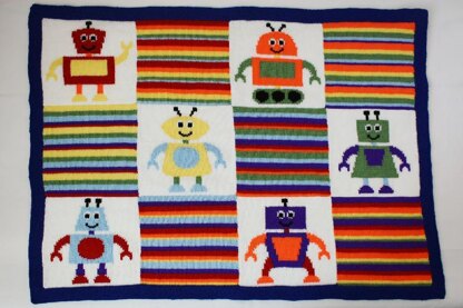 The Knitbots baby blanket