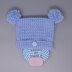 Square pom pom hat Bay boy or girl