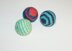 Pattern - Knit Striped Wool Felt Ball (2" and 3" diameter)