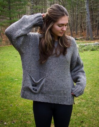 Boyfriend Sweater No. 3485 in Hearty Homestead Tweed PDF