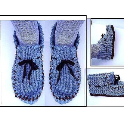 605 MEN'S Knit Moccasin Loafer Slippers