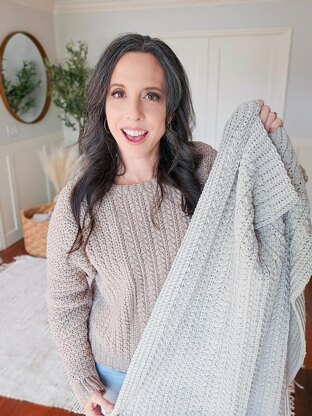 Braided Wheat Crochet Blanket