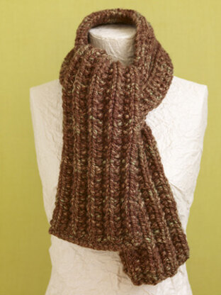 Brisbane Scarf in Lion Brand Wool-Ease Thick & Quick - 90619B