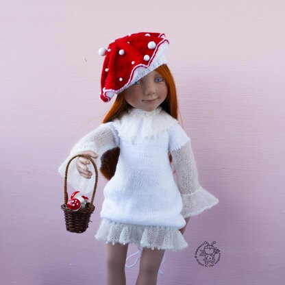 Fly Agarics outfit for 18in doll