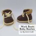 Work Boots Baby Booties