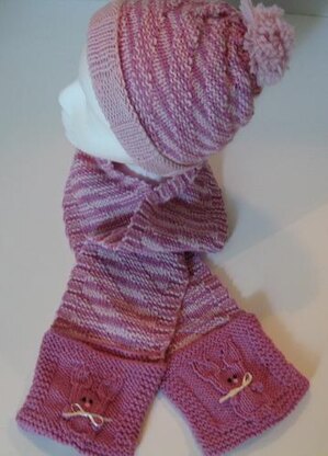 Bunny Pocket Scarf and Hat