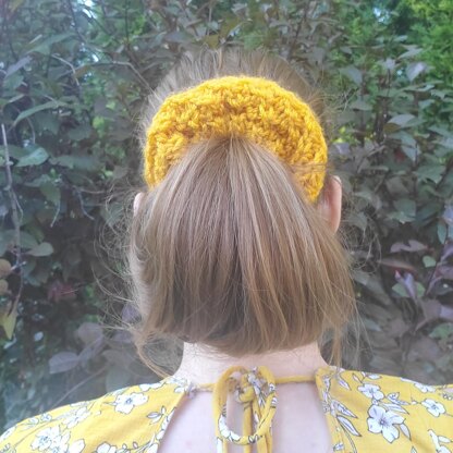 Star Stitch Hair Tie Scrunchie Knitting Pattern