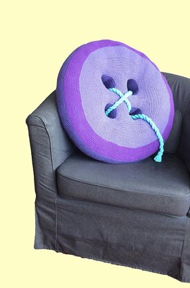 Button Pillow Crochet Pattern