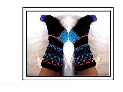 657 CROCHET SOCKS, TOE-UP, WOMEN SIZE 5 - 11