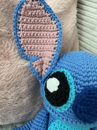 Blue alien amigurumi doll