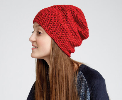 Slouchy Beanie in Caron Simply Soft - Downloadable PDF