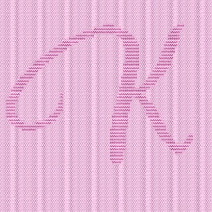Very Easy Knitting Pattern - Letter K Stroller blanket