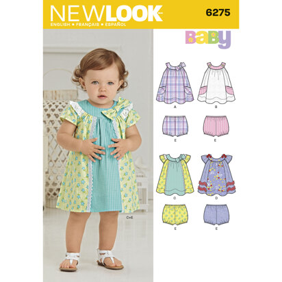 New Look Babies' Dress and Panties 6275 - Paper Pattern, Size A (NB-S-M-L)