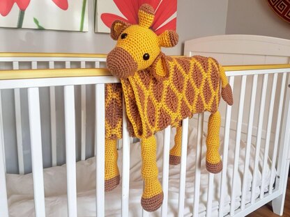 3in1 Safari Giraffe Baby Blanket Crochet Pattern