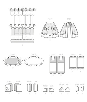 McCall's Kitchen DÃ©cor and Apron M8302 - Paper Pattern, Size OS (One Size Only)