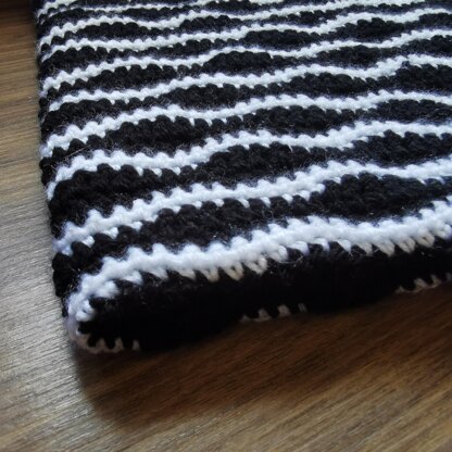 Black and white blanket