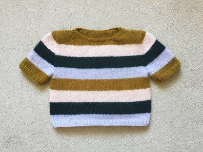 Seamless Retro Stripe Crop Top