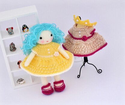 Knitted doll princess Annie