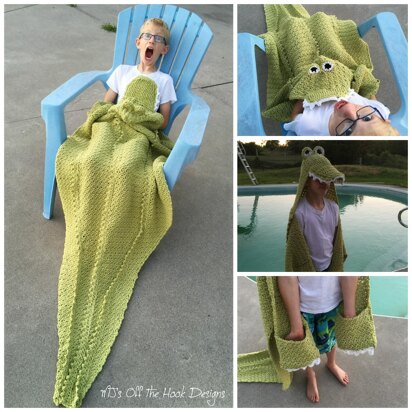 Hooded Beach Alligator Towel