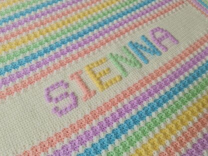 EASY Personalised Summer Rainbow Baby Blanket