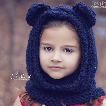 Teddy Bear Hooded Cowl 405