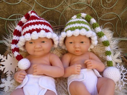 Long/Short Tailed Wee Willie Winkie Style Crocheted Christmas/ Winter Hat Pattern