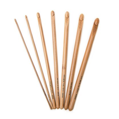 Lion Brand Bamboo Crochet Hook Set-Sizes G/6mm To I/9mm