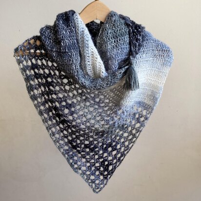 Silver drop shawl