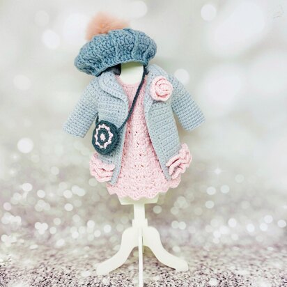 Amigurumi doll clothes, crochet doll clothes