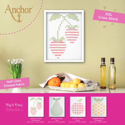 Anchor Big & Easy Collection - Strawberries - 30 X 21cm (11.81in X 8.26in) (STRAW)