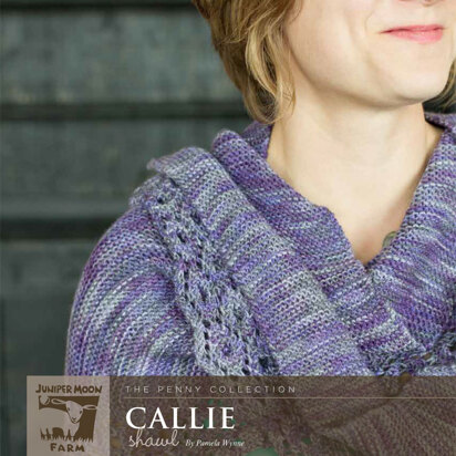 Callie Shawl in Juniper Moon Farm Findley DK Dappled - Downloadable PDF