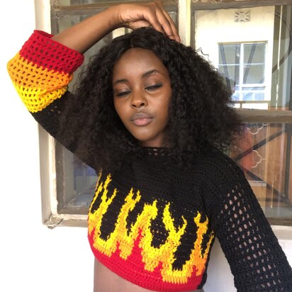 Flames Crochet Top Pattern